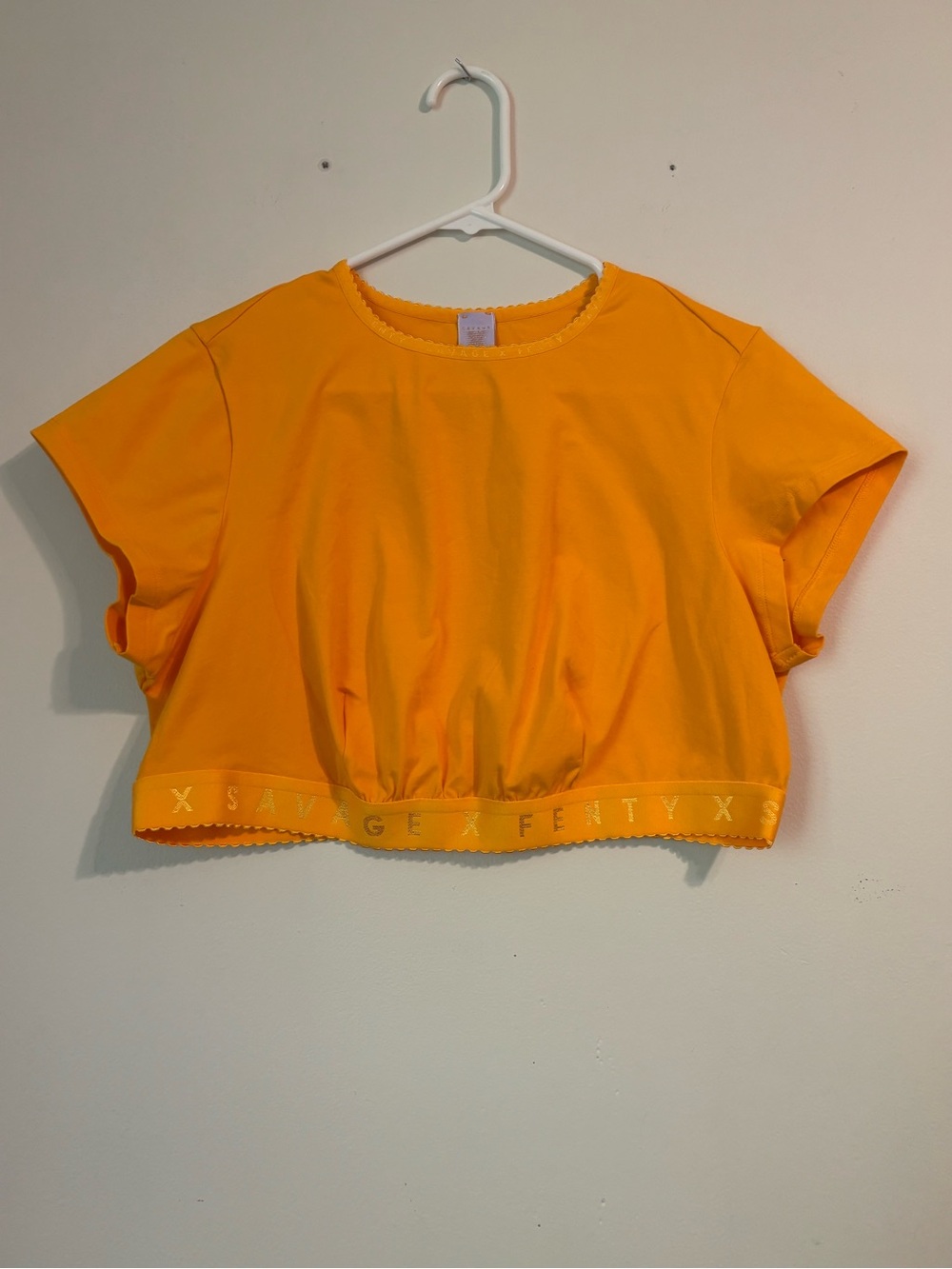 Savage X Fenty 2X Orange/Golden Cropped Top
